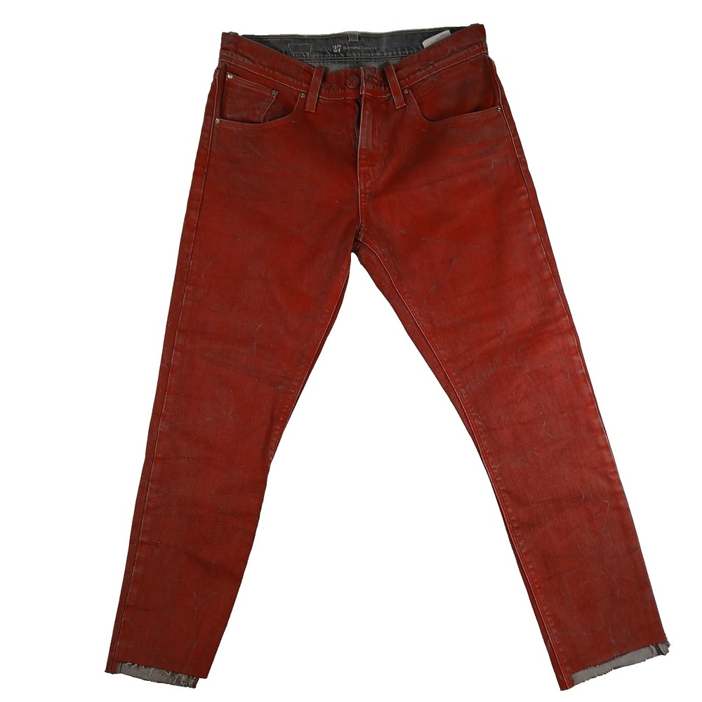 Levi's Irregular Jeans Boyfriend‎ One Leg Shorter Acid Wash Distressed
